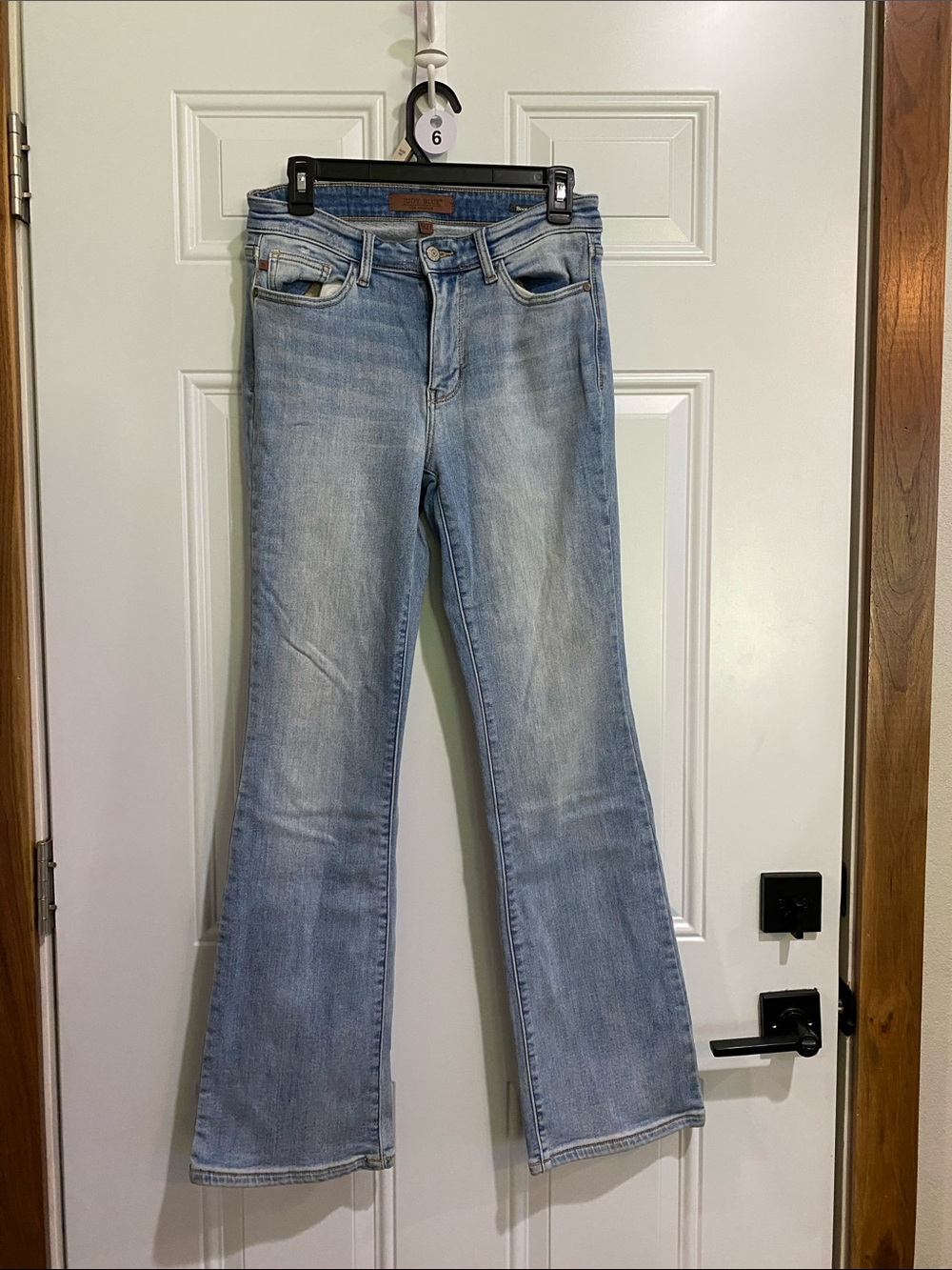 Judy Blue Faded Light Wash Flare Jeans THERMAL 5/27